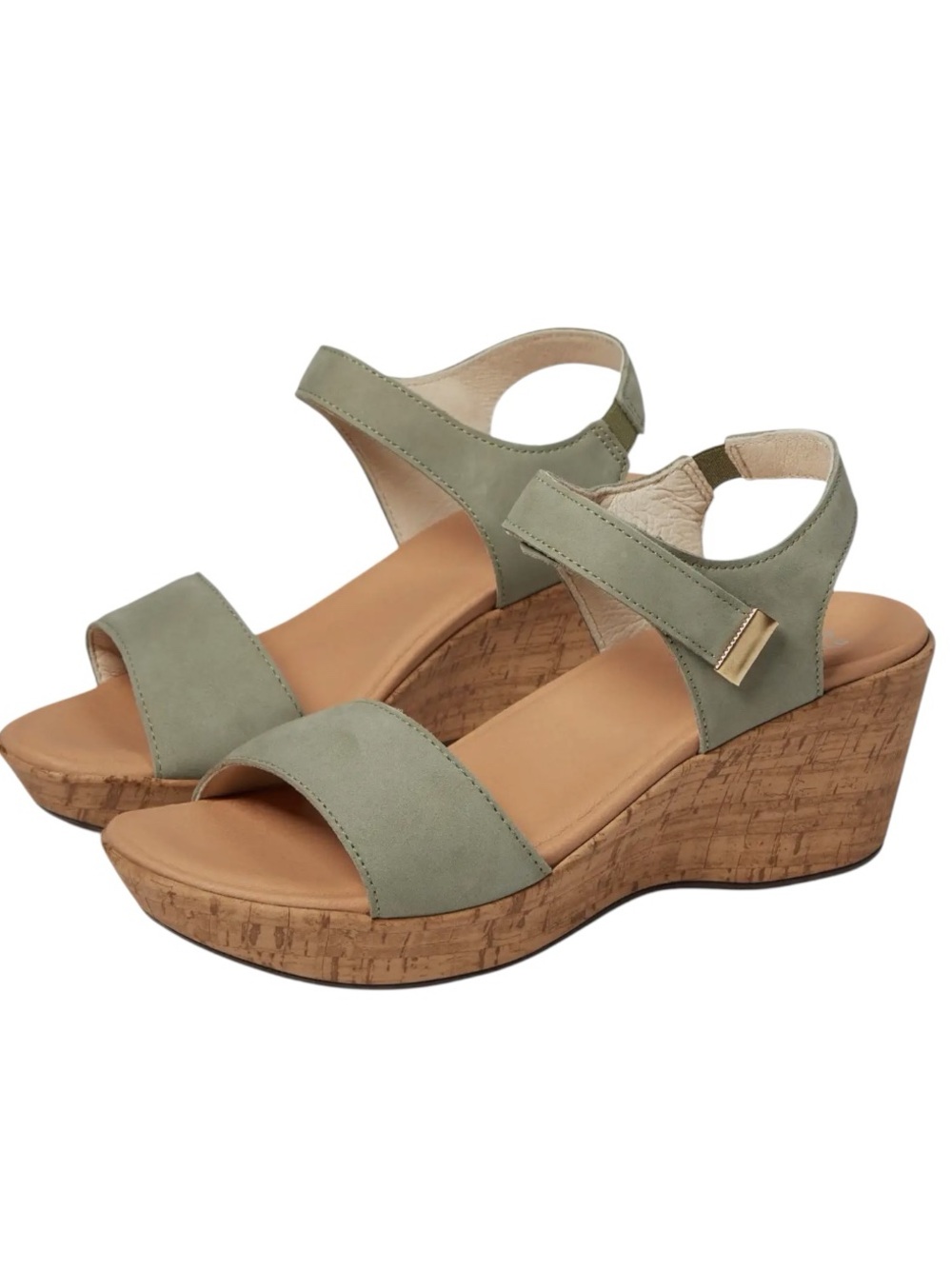 NAOT RESORT COLLECTION
Summer Wedges Sandals, Sage Nuback, Size EU41/US10, NWOT
